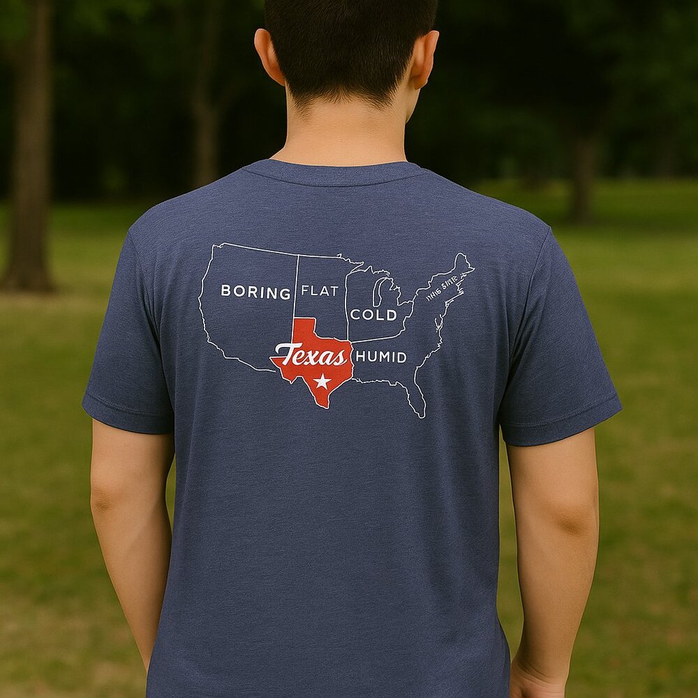 BURLEBO NEW - TEXAS STAR TEE - BLUE SHORT SLEEVE - HEATHER NAVY